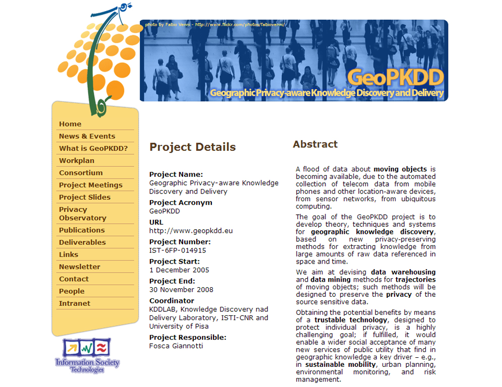 GeoPKDD – Geographic Privacy-aware Knowledge Discovery and Delivery